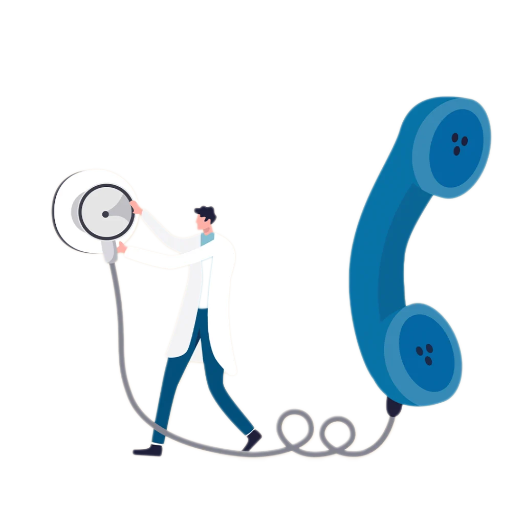 Medico de tratamiento con aceites sublinguales con telefono azul